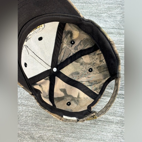 AJM Wrights Wilderness Camp Ontario Canada Camo Adjustable Strap Back Hat OSFA - Picture 9 of 13
